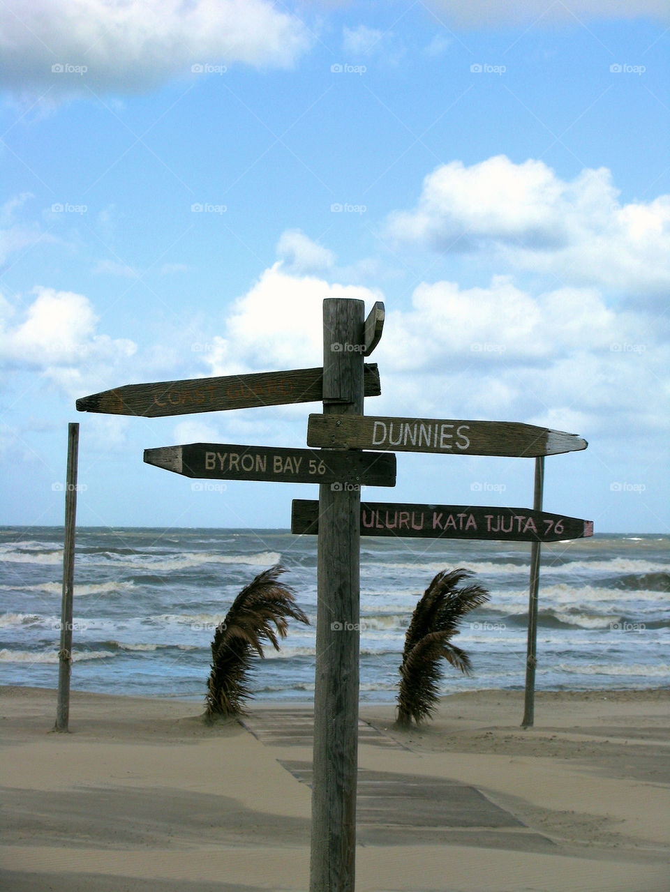 Australian beach bar on the dutch beach