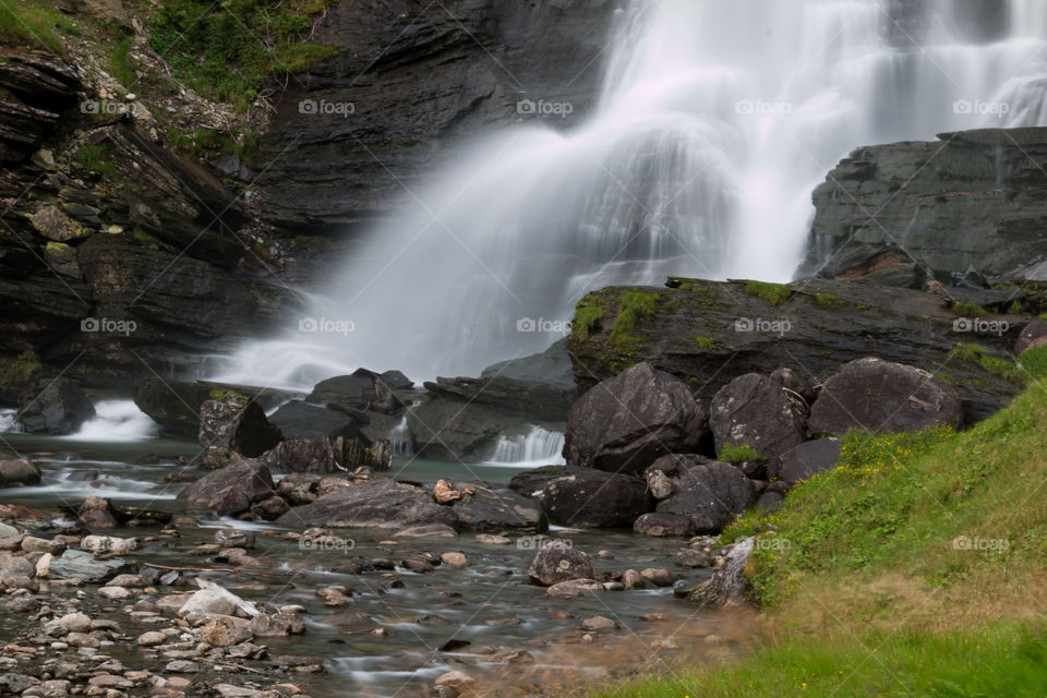 The bottom of a waterfall in Norway