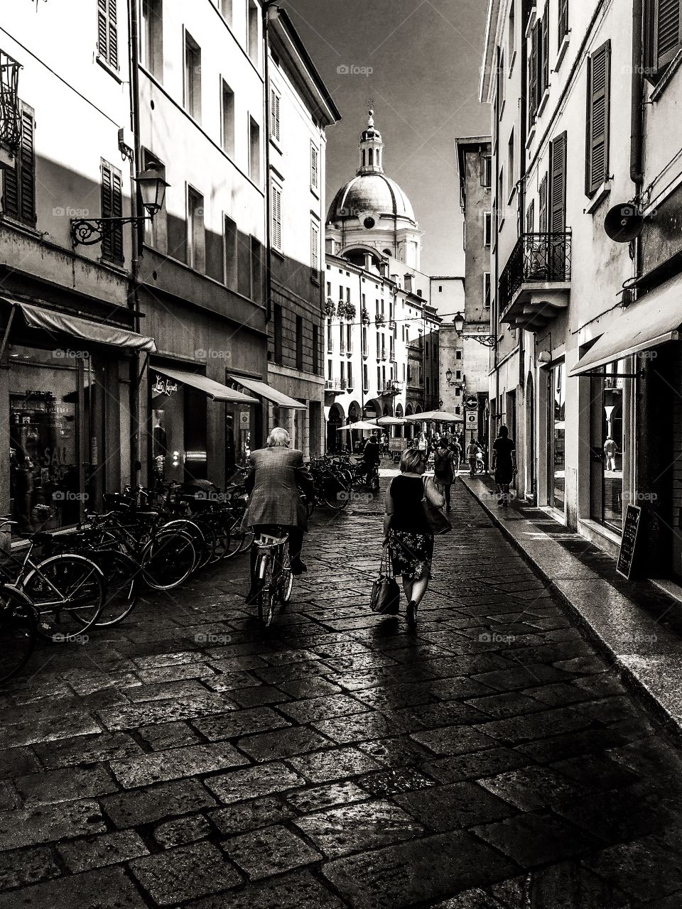 Wandering the streets of Lyon (France)after a summer storm.