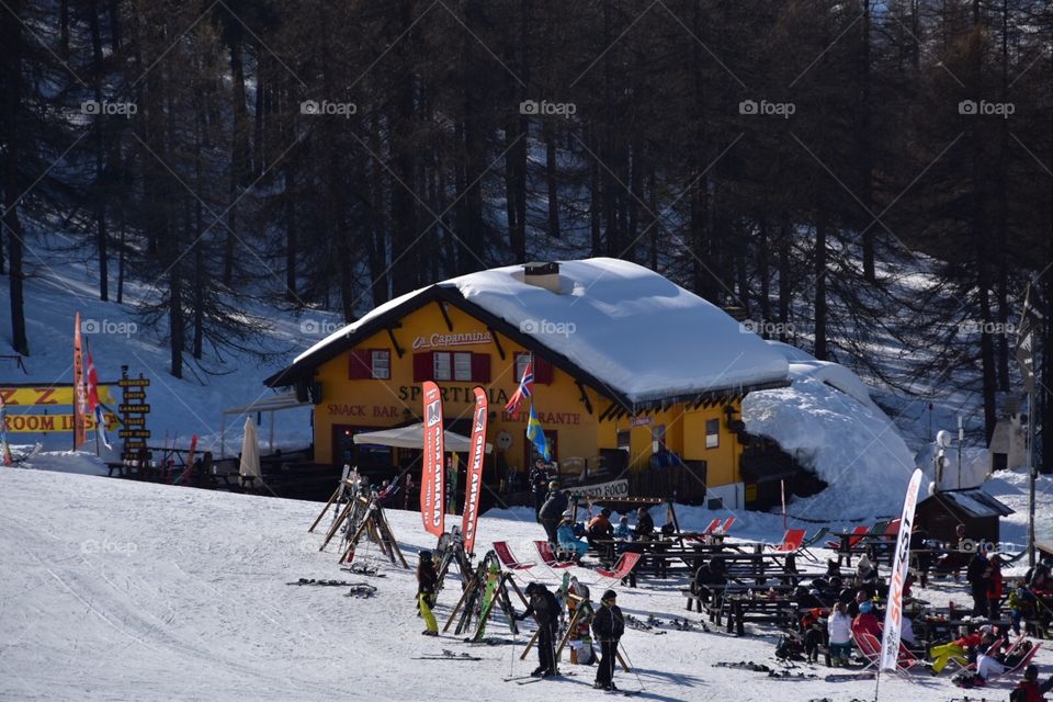 Lunch in the italian alps