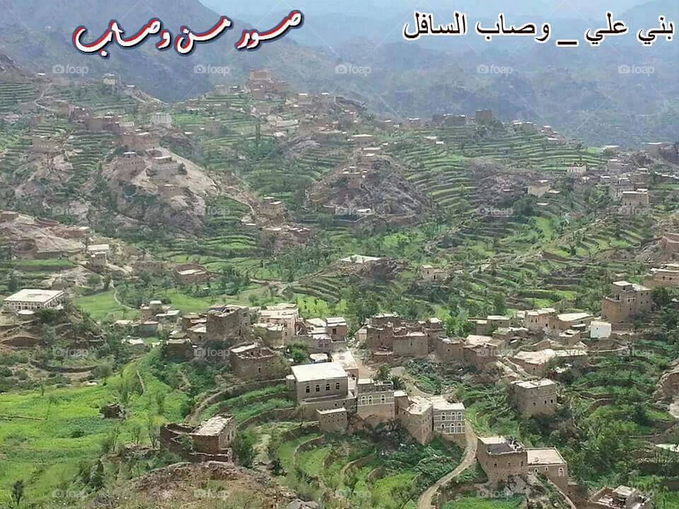 Glory be to God, the magnificent and picturesque view and the natural green trees are a view that is nothing more wonderful than it