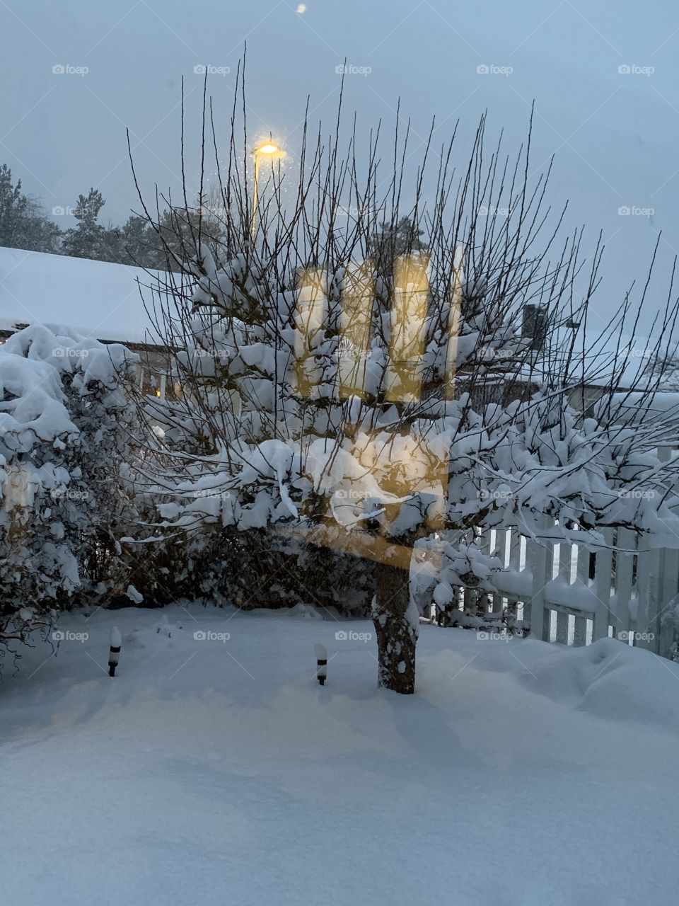 Cold and cozy winter evening
