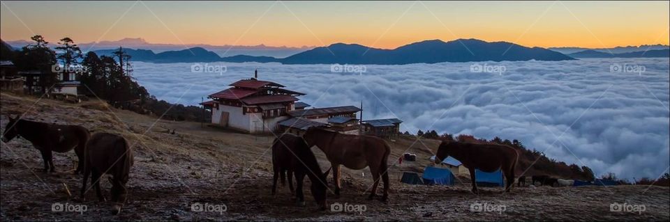 Sunrise over Thimpu