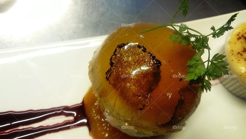 Foie gras with truffle and sauternes jelly