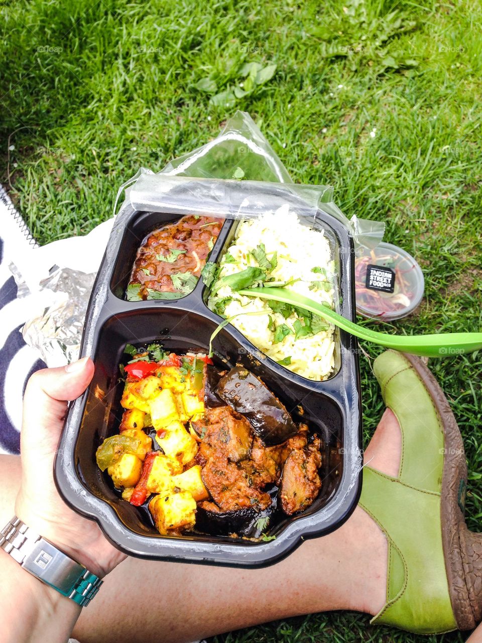 roadside vegetarian curry take away