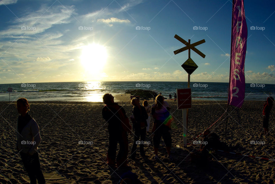 beach sky the sunset by seeker