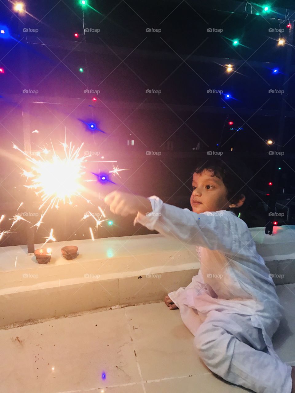 My Son celebrating his first Diwali 😊