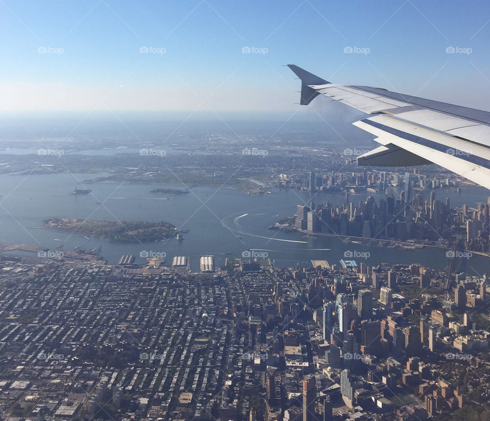 Aerial view of new york city