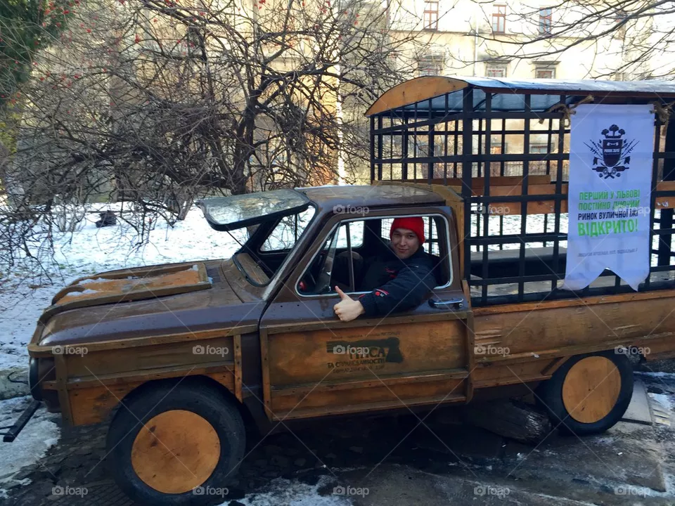 Wooden car