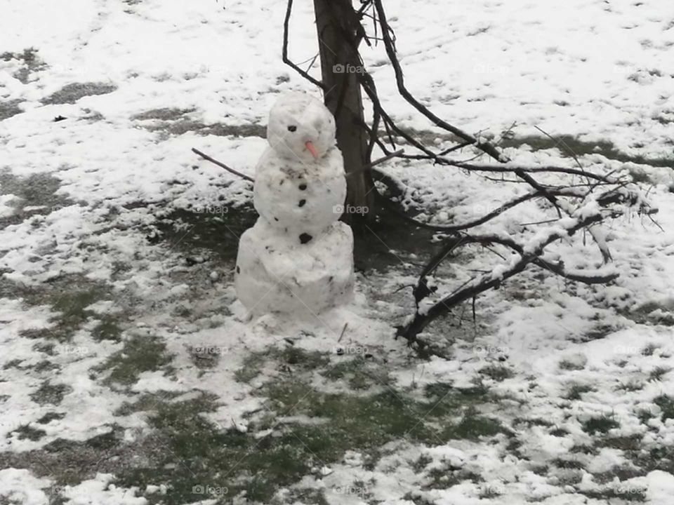 First snow, first snowman