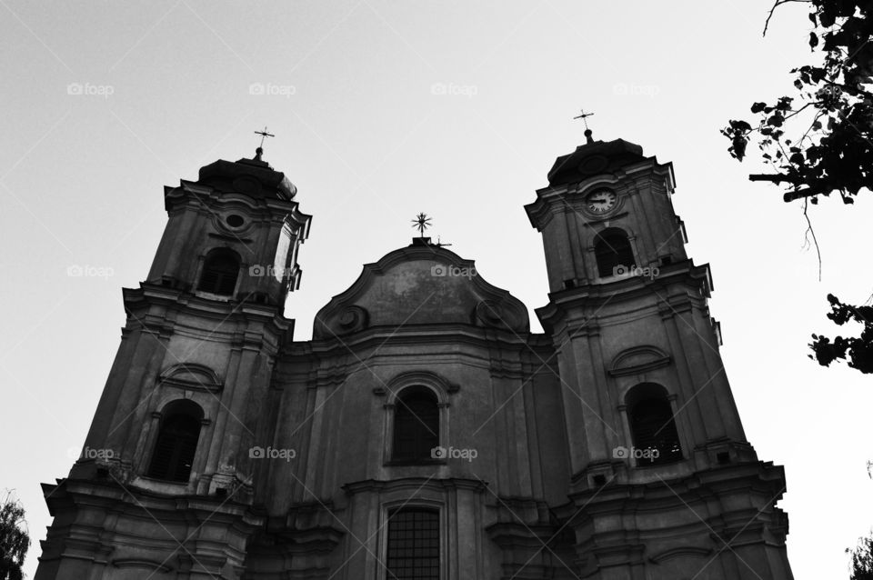 black and white architecture