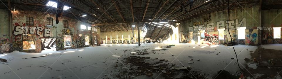 Abandoned plastic factory