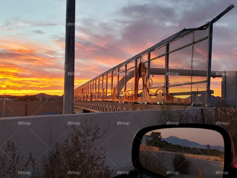 bridge sunset