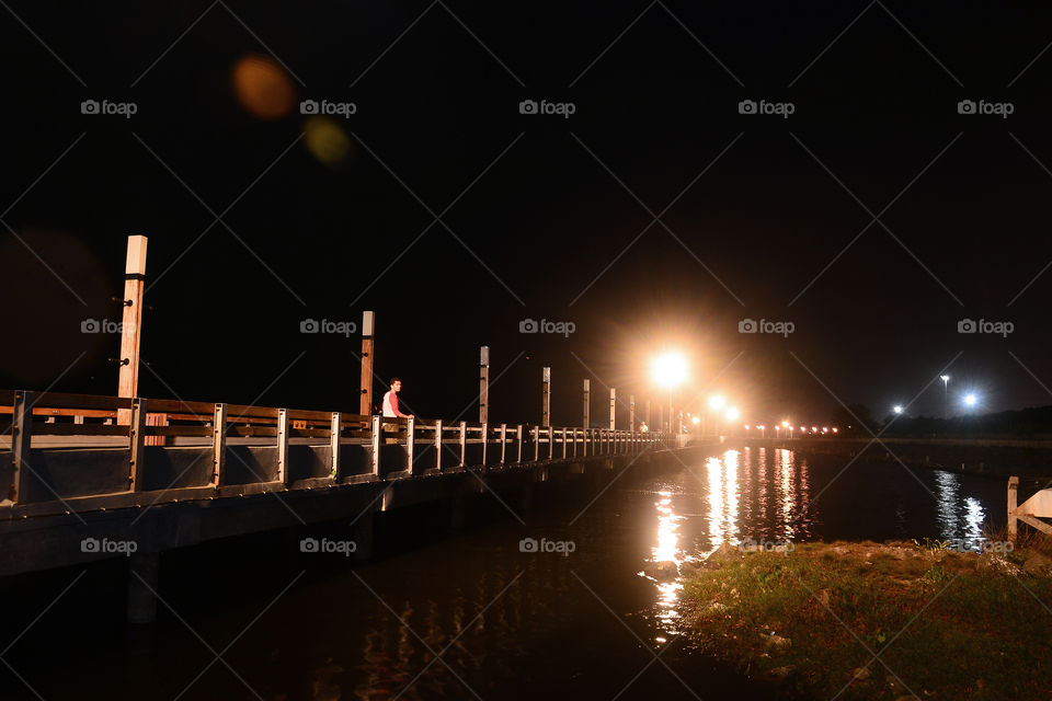 That night at Ancol Beach, Jakarta, Indonesia