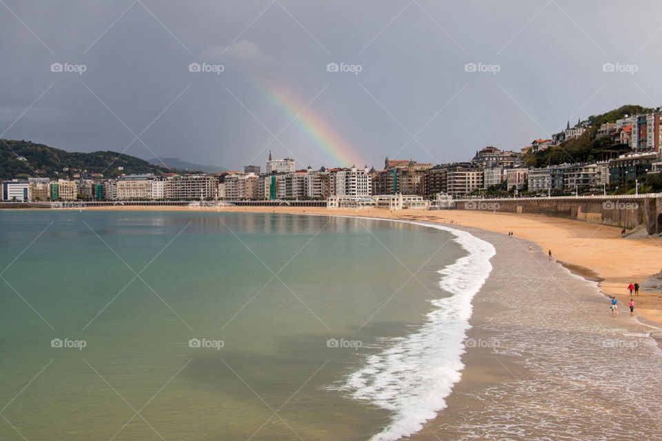 Rainbow over the sea