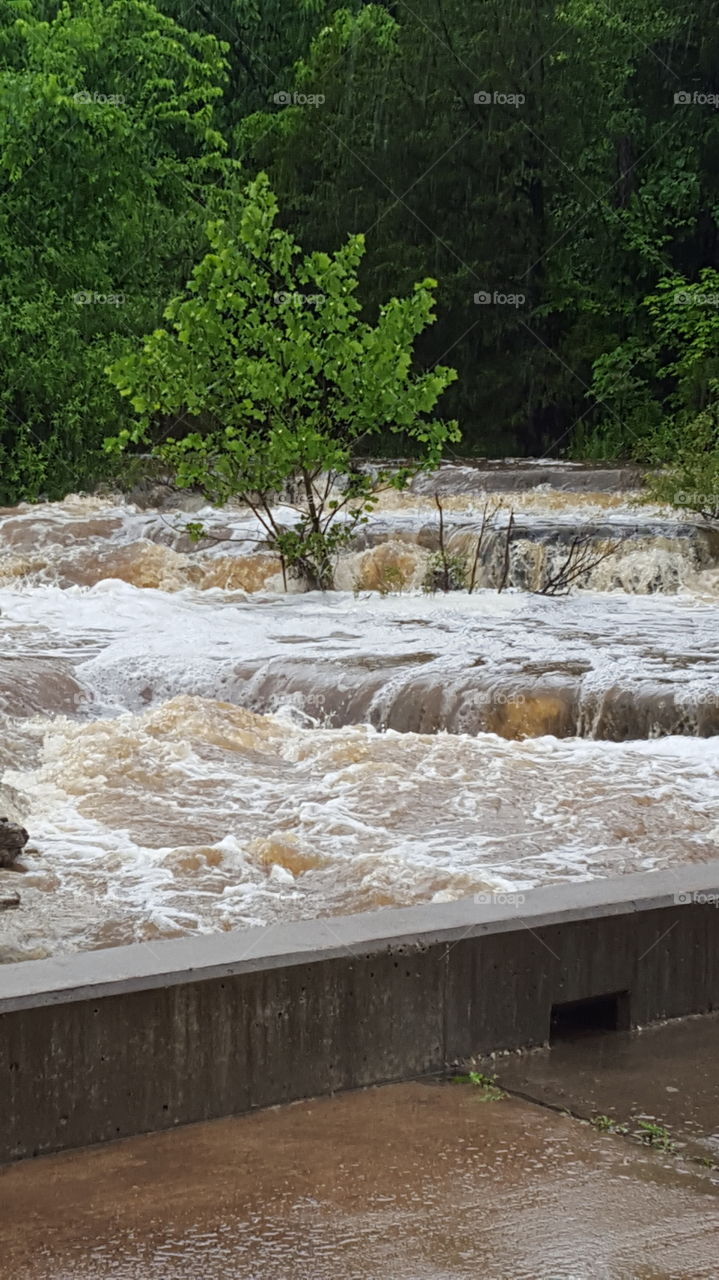 overflowing Creek after a storm