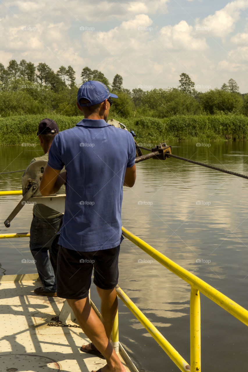 Ferry in Drohiczyn, Poland