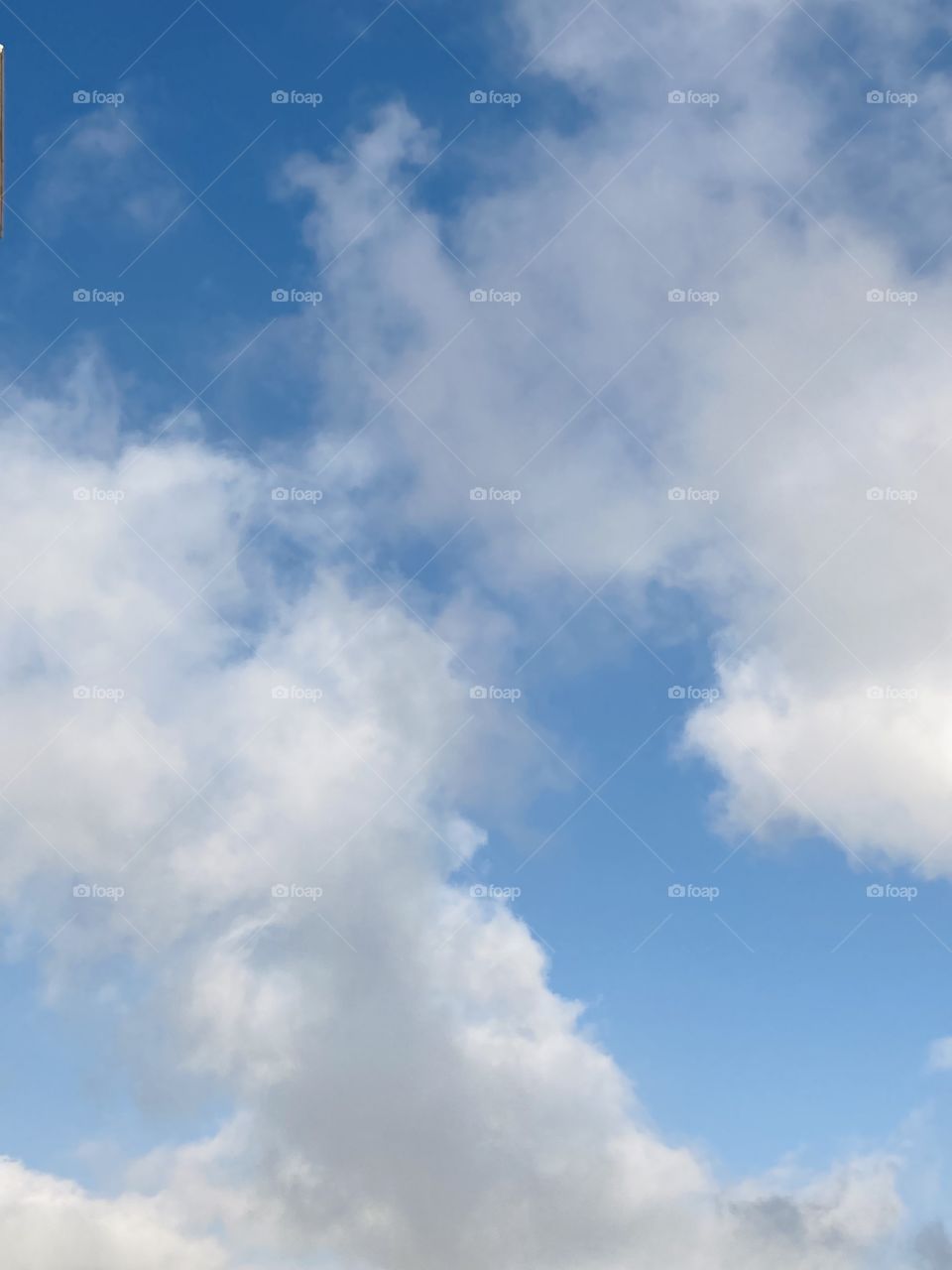 Beautiful blue sky mixed with wonderful clouds