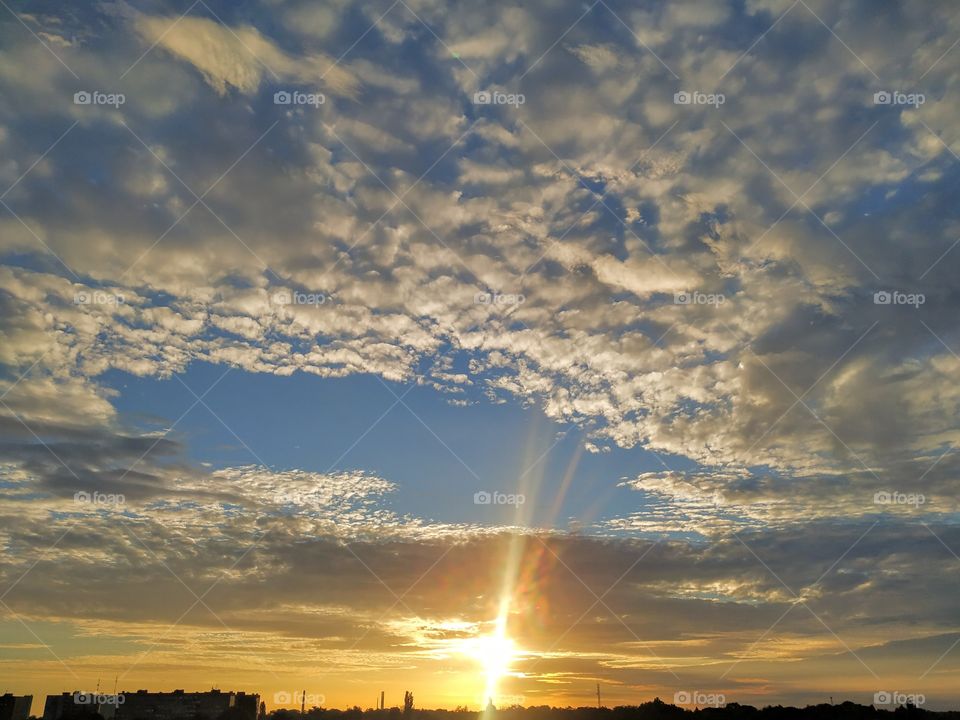 Beautiful autumn sunset