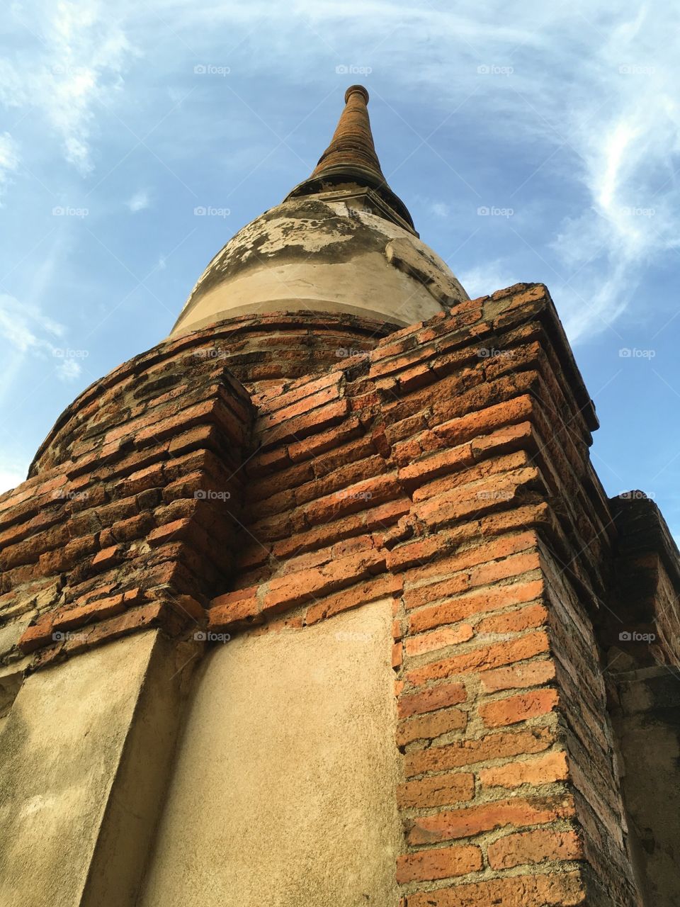 Old stupa in ayutthaya thailand