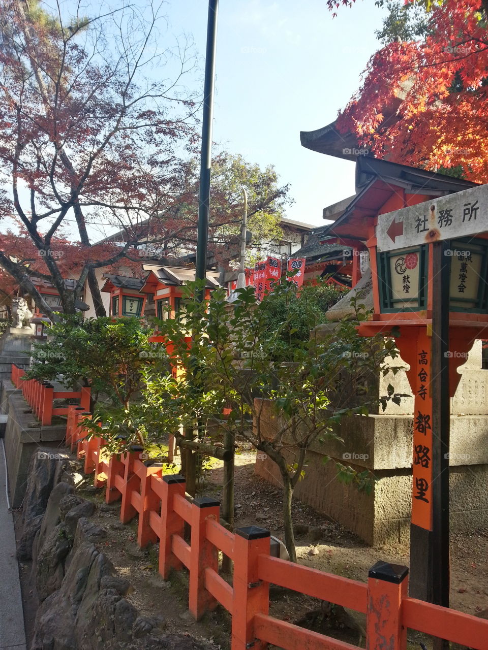 Japanese shrine. shrine in kyoto. Japan