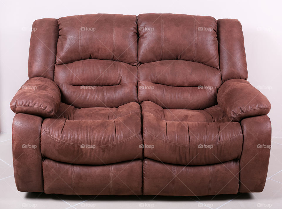 Close-up of an empty sofa