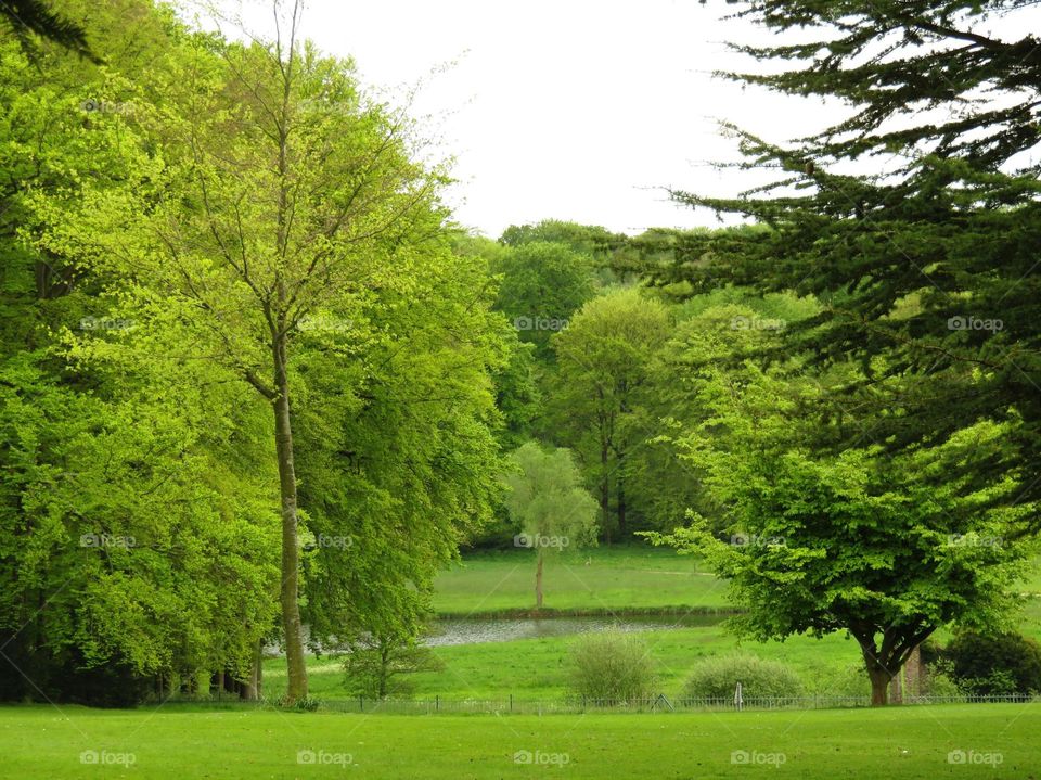 castle park. Visit of the castle of Régniere Ecluse North of France 