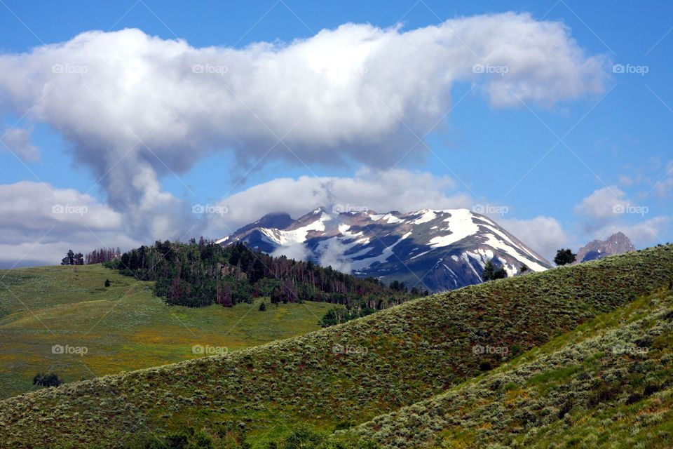 View of snowy mountain