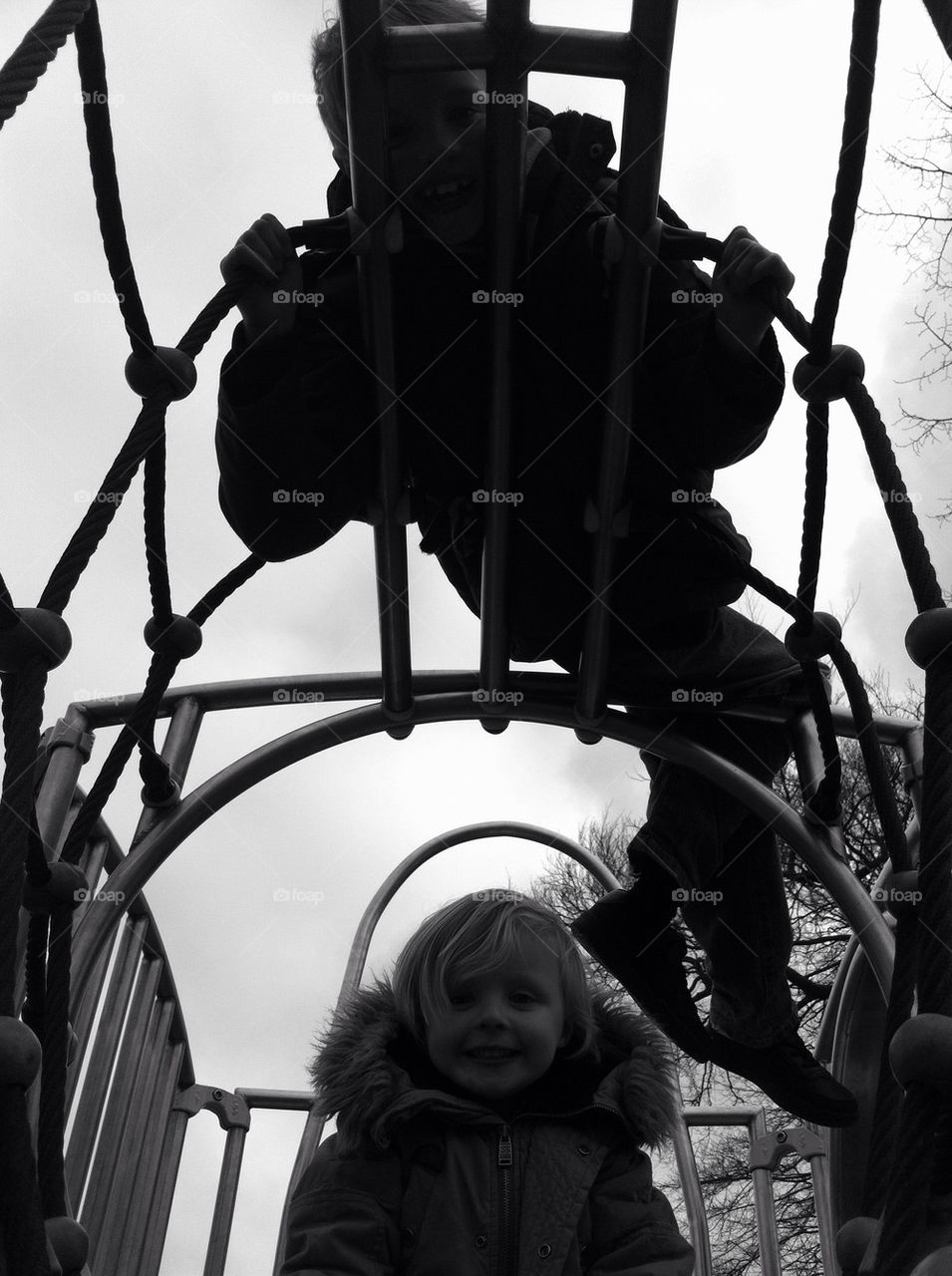Climbing frame in the park