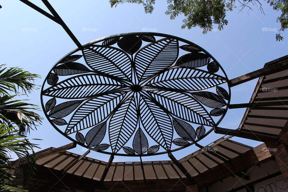 Ceiling art outdoors at Laoag Philippines 
