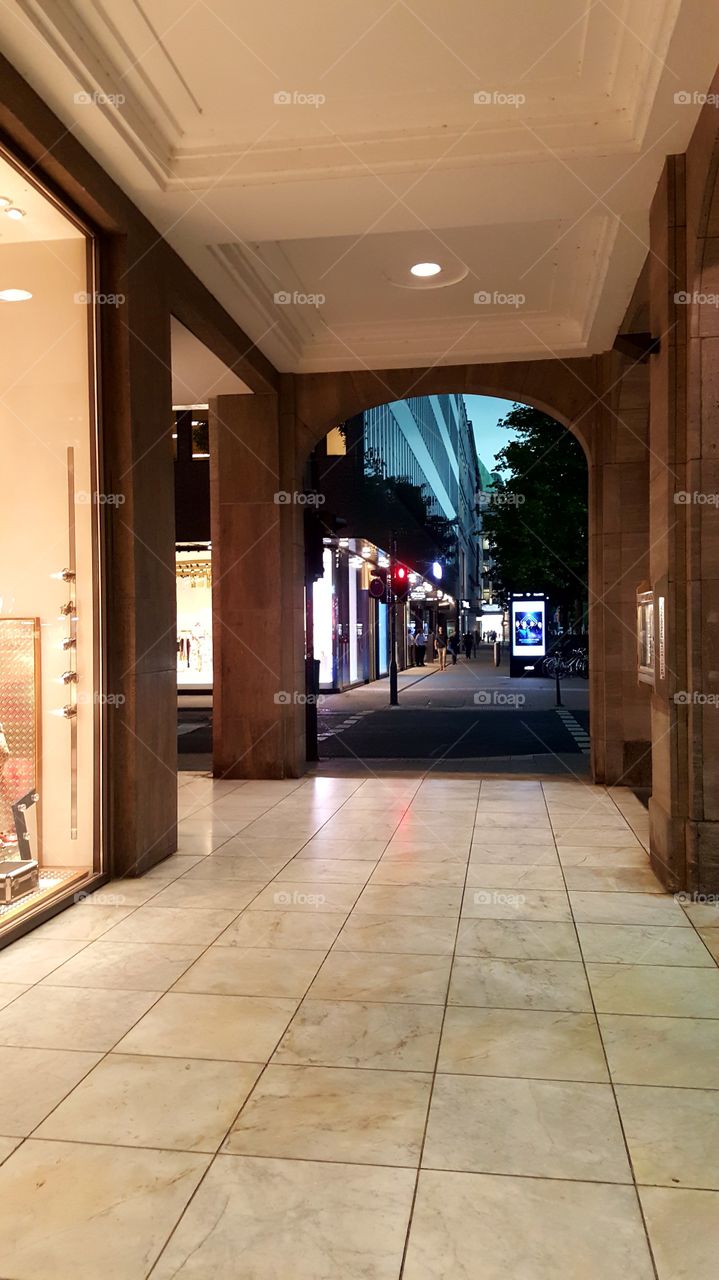 schoping hall evening night