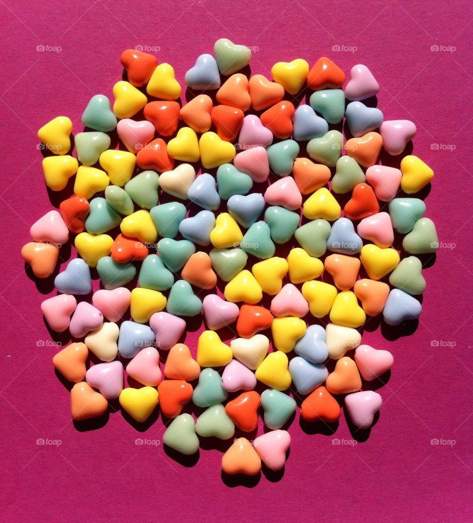 colorful hearts