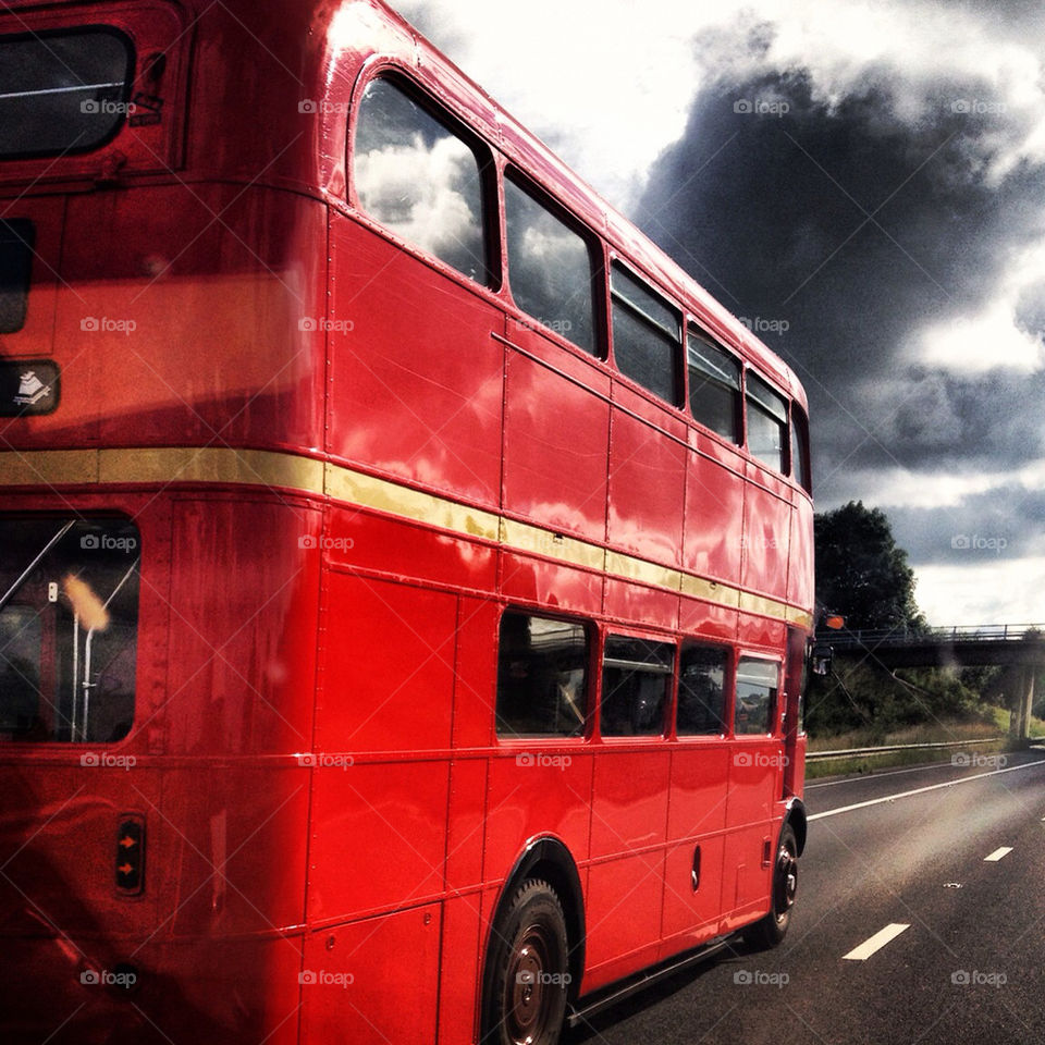 sky red bus london by dylan11
