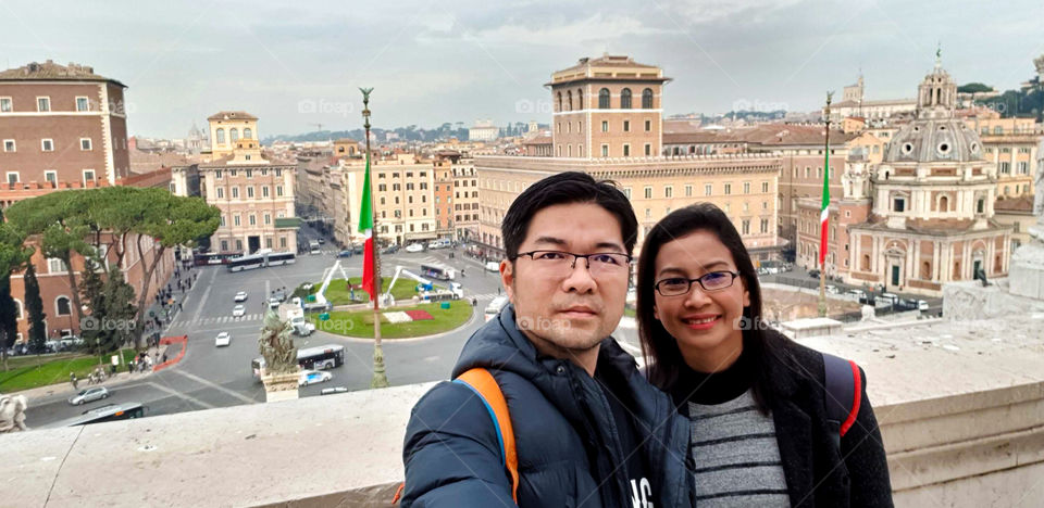 Couple with beautiful background