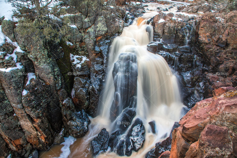 Winter waterfall in Arizona's backcountry