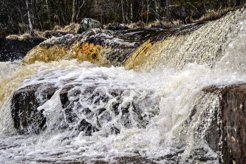 Stone with Water in motion 