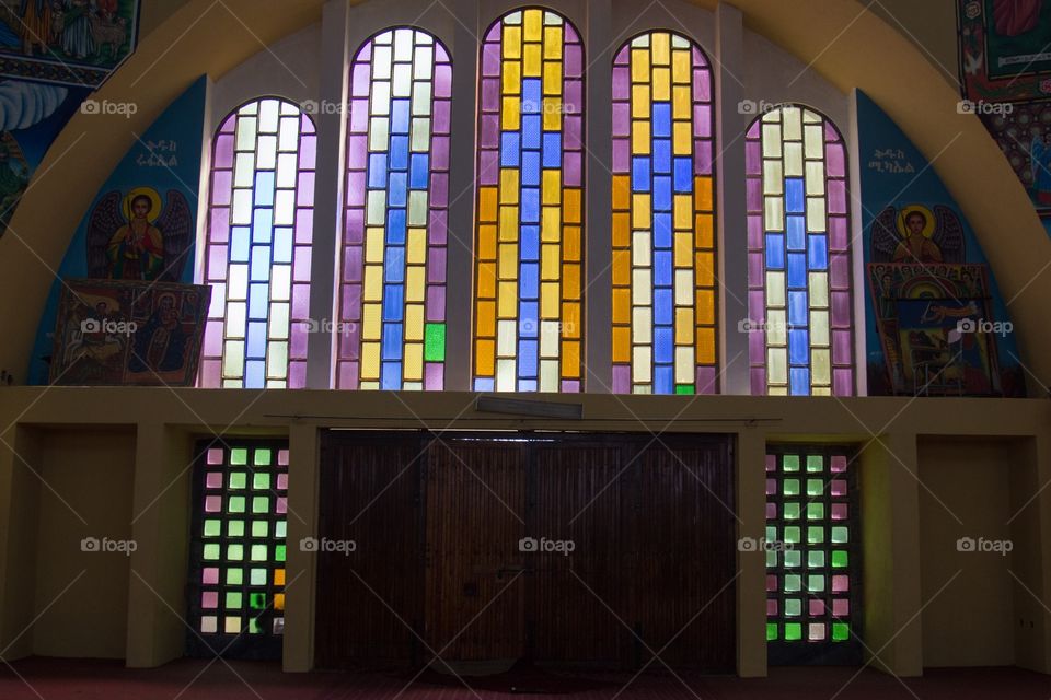 Stained glass at a lovely church 