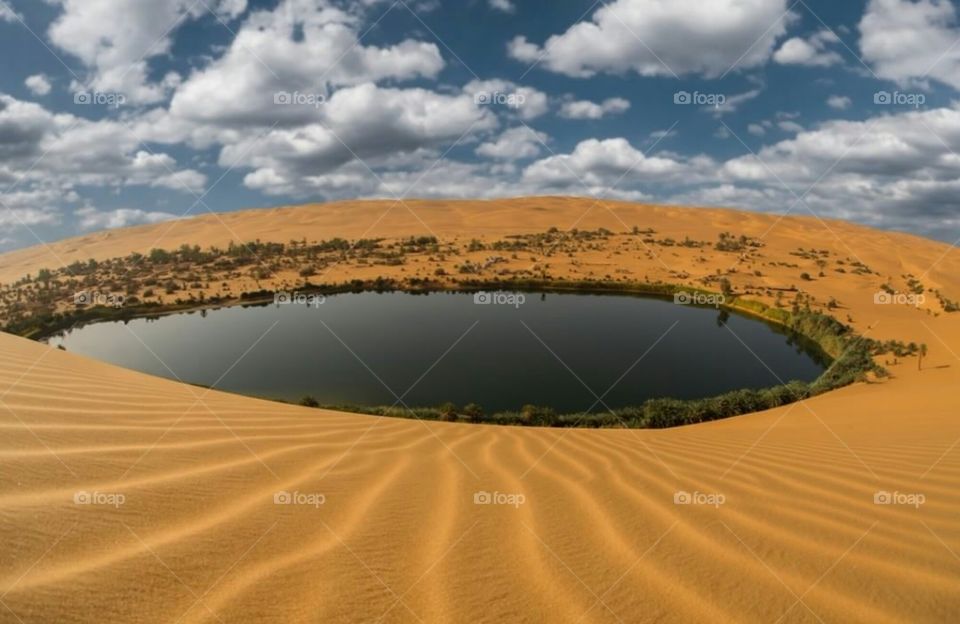The desert of Libya Lake Awn Tomb