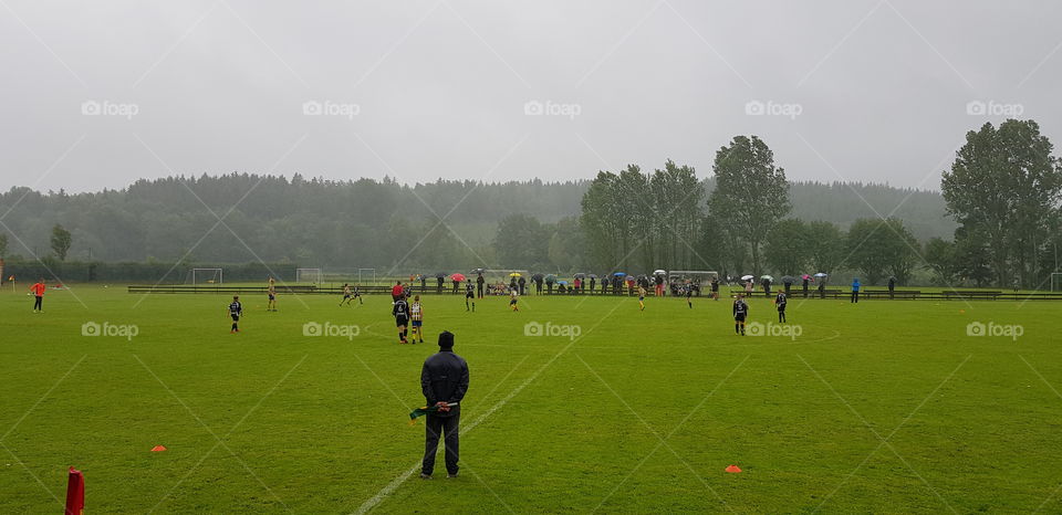 Rain and football