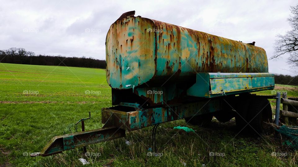 Abandoned farm vehicle