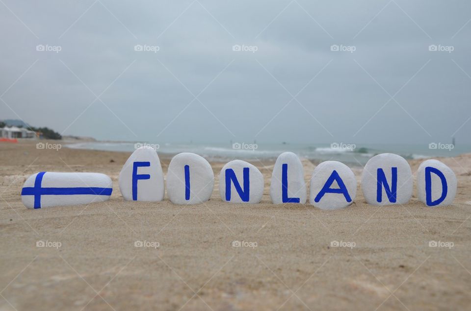 Finland, souvenir on stones