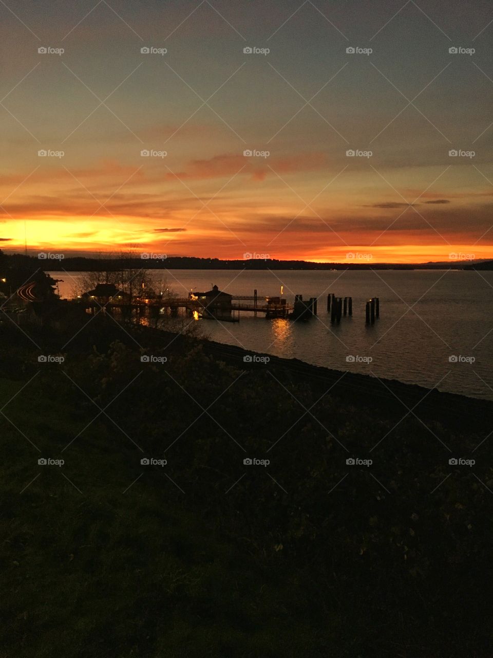 Winter Sunset in Steilacoom 