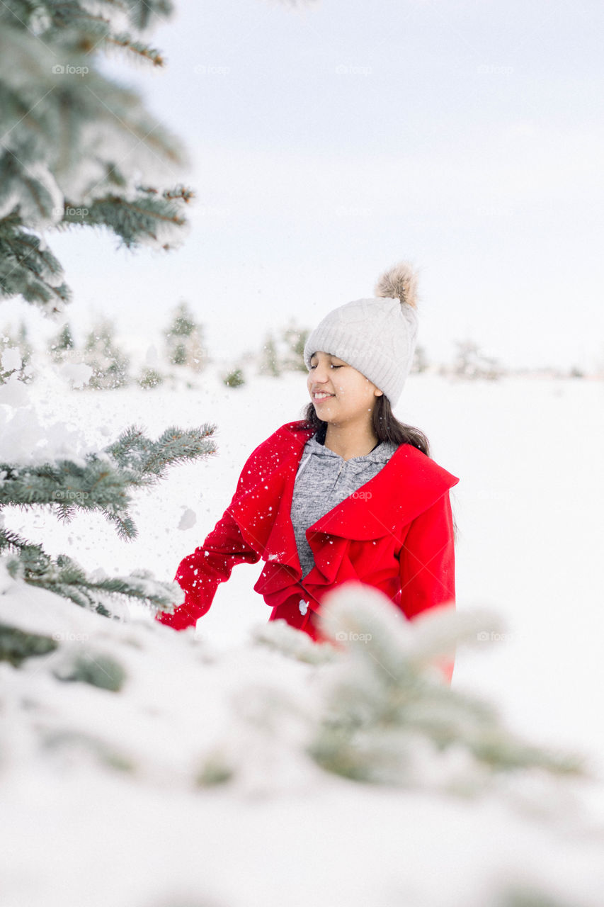 Playing in the snow in December 