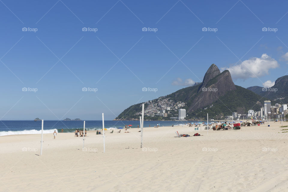 Ipanema beach in Rio de Janeiro Brazil.