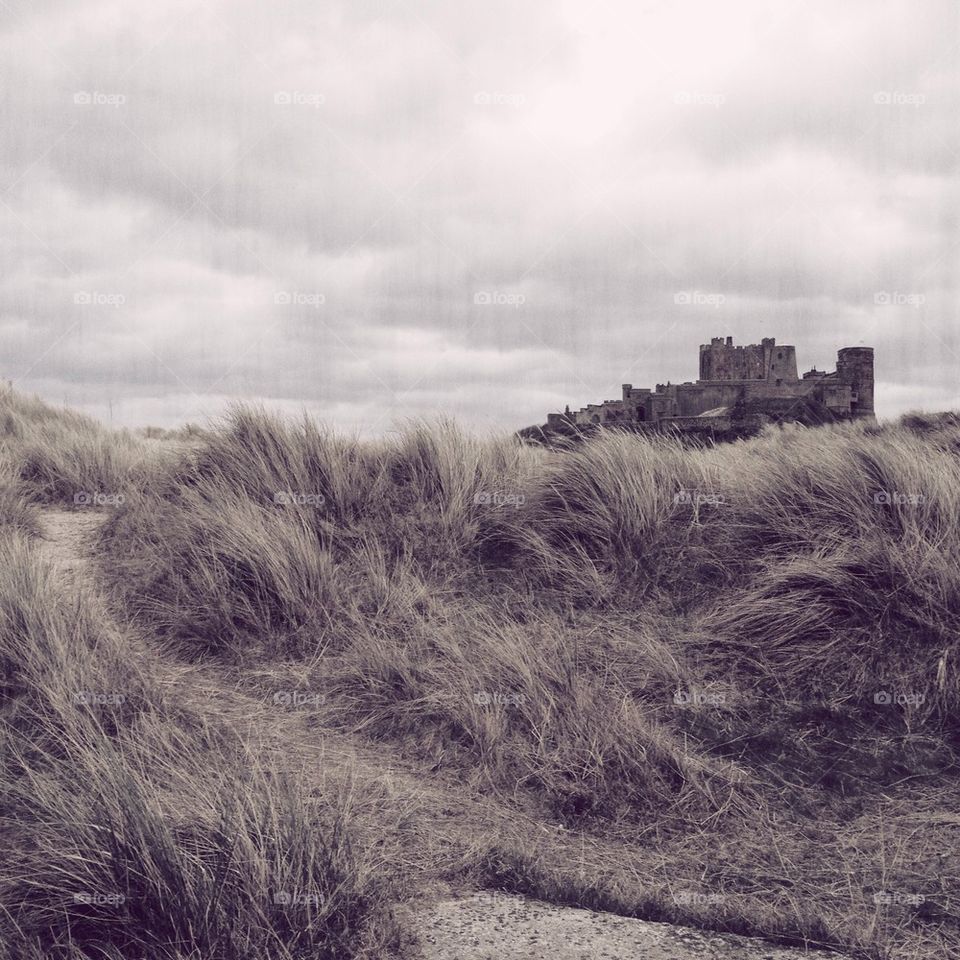 Bamburgh Castle - mono