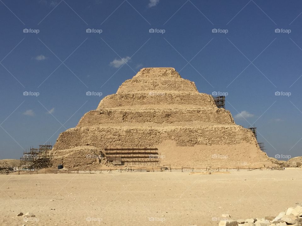 Pyramid of Djoser in Saqqara necropolis. Egypt. 