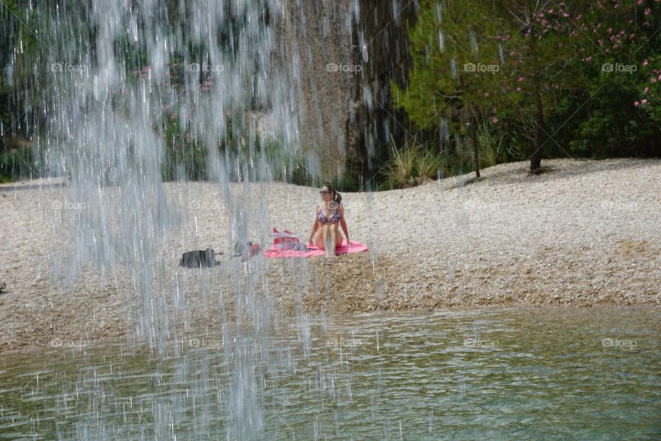 Summer#waterfalls#human#lake