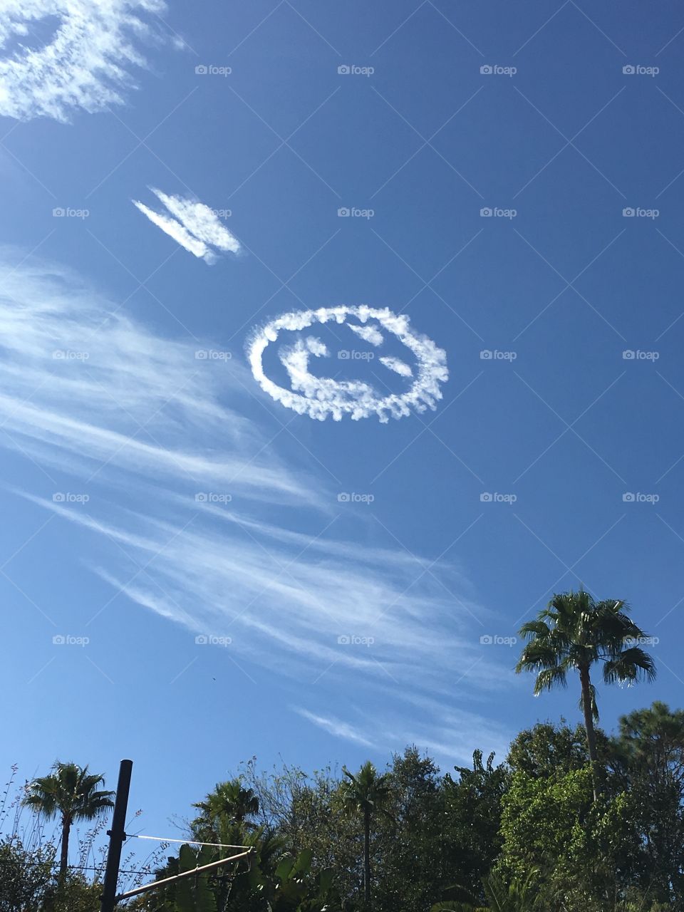 Smiley face in the clouds 