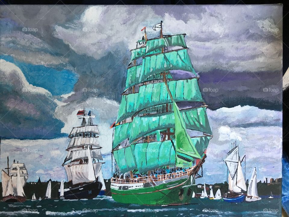 The Alexander von Humboldt in the Kiel fjord 