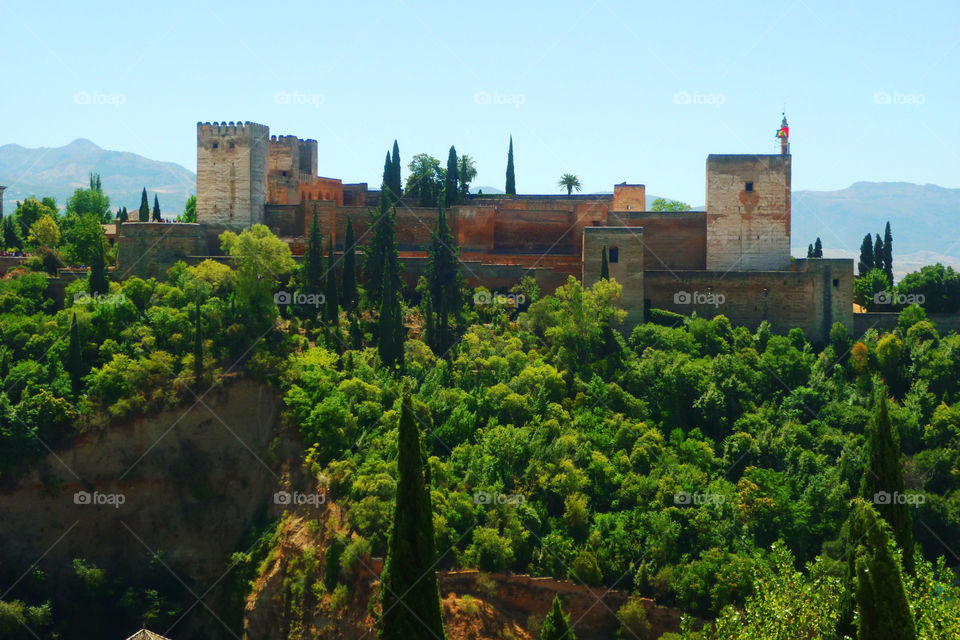A view of the Alhambra Palace from Albaicín